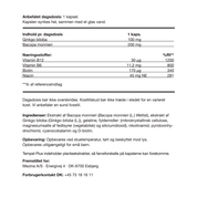 Tempel Plus ingrediensindhold